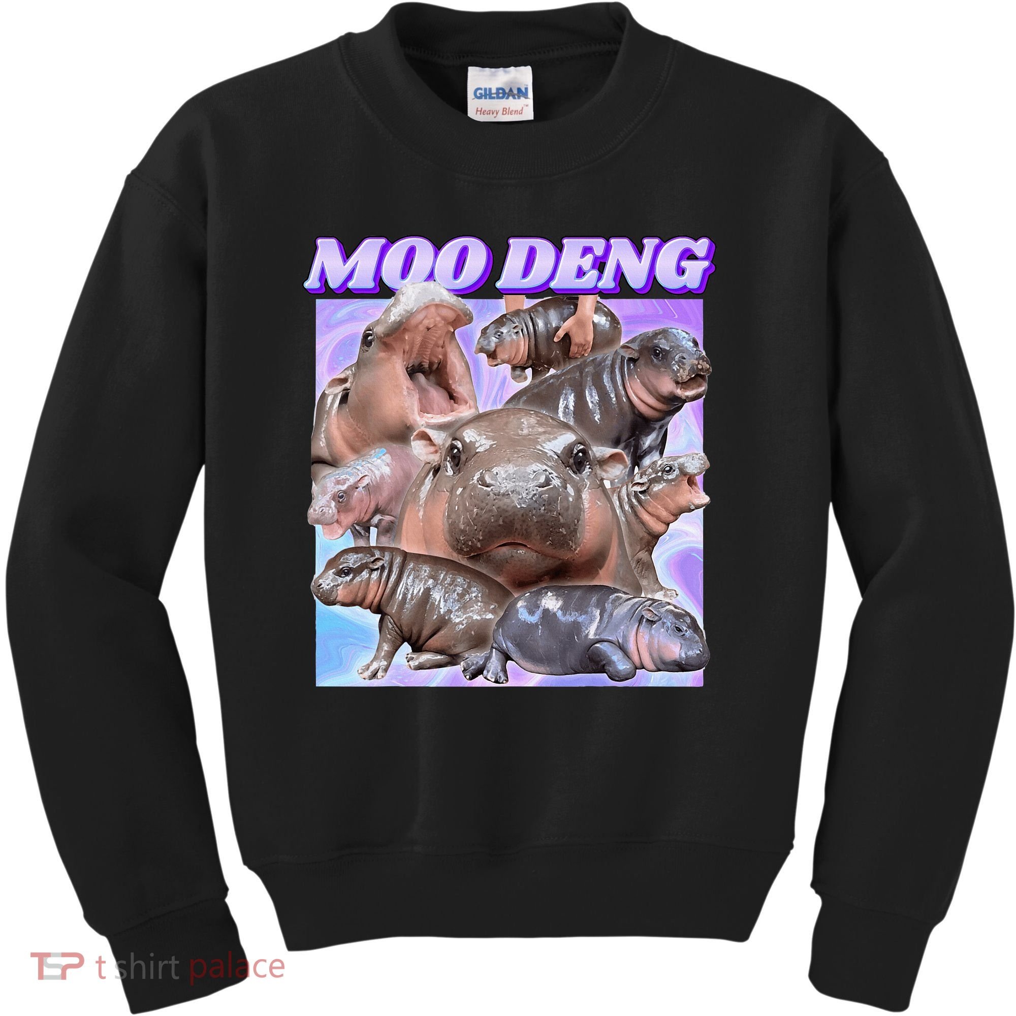 Baby Hippo Moo Deng Kids Sweatshirt