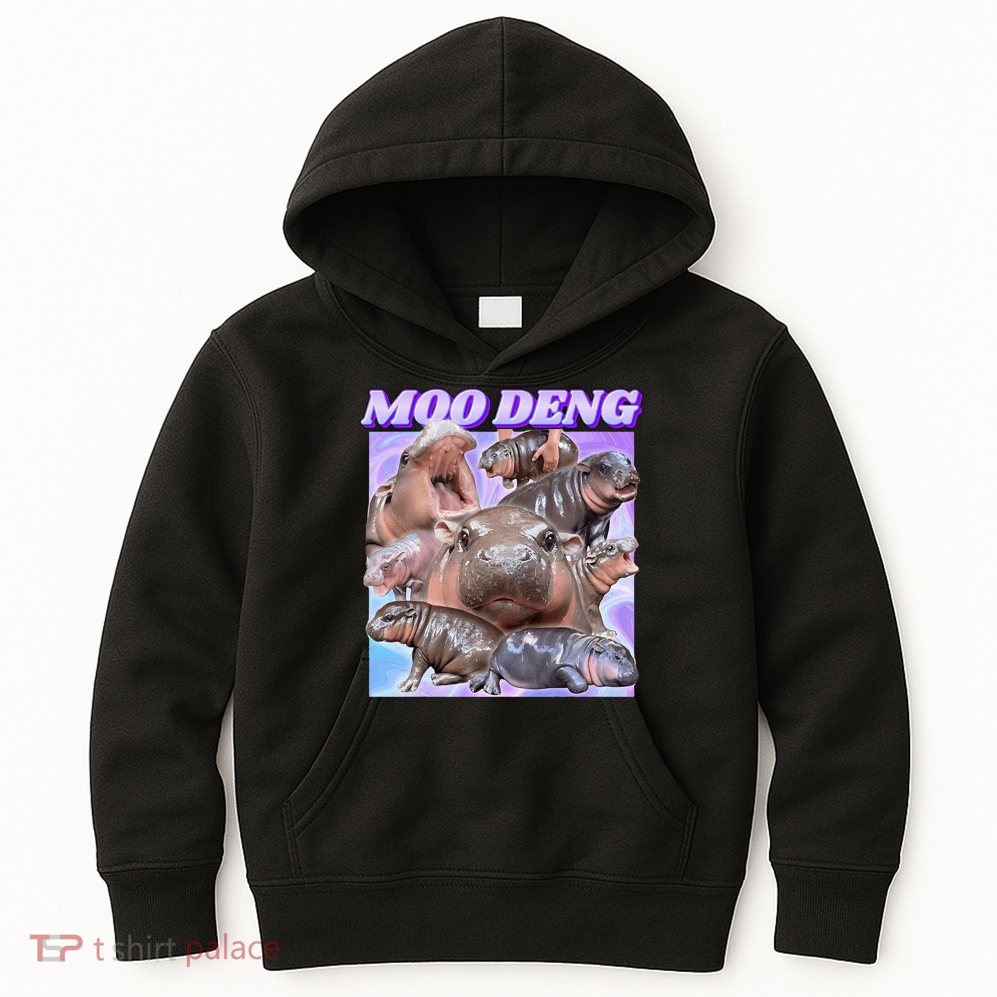 Baby Hippo Moo Deng Kids Hoodie