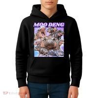 Baby Hippo Moo Deng Kids Hoodie thumb 4