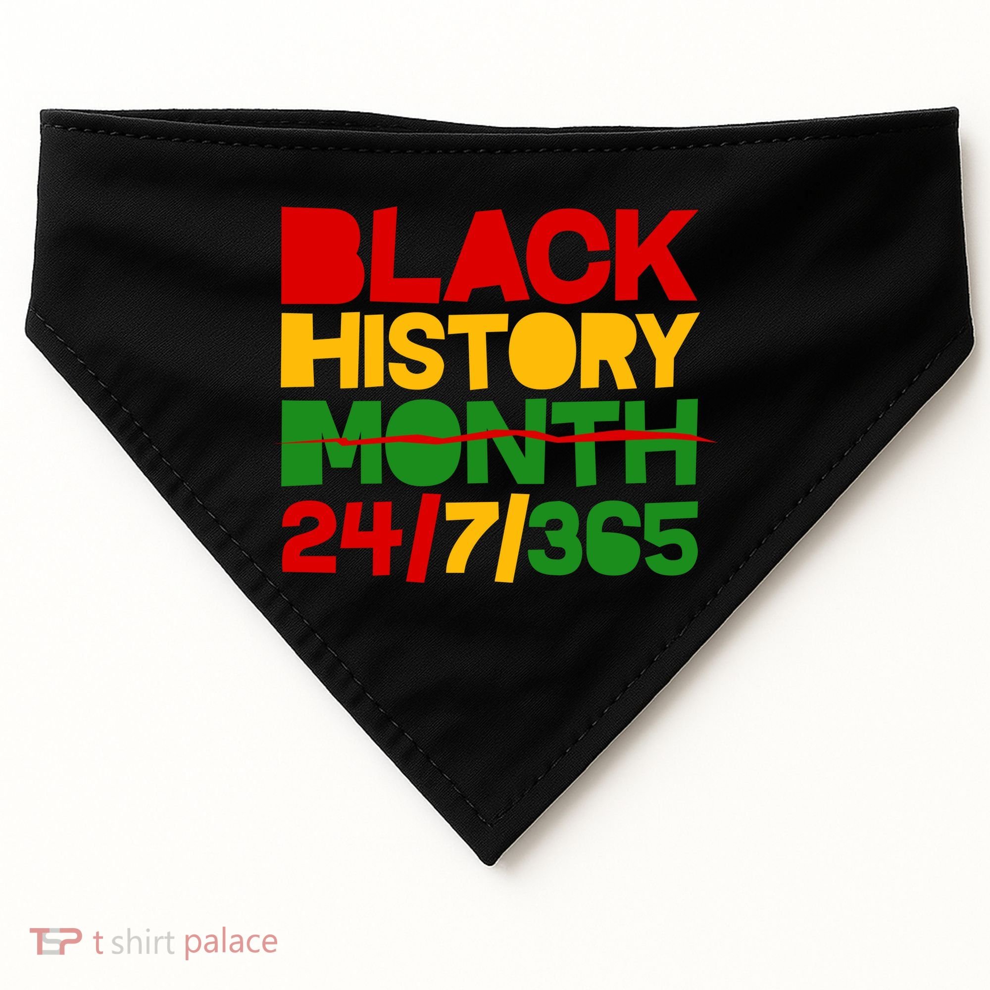 Black History Month 24 7 365 USA-Made Doggie Bandana