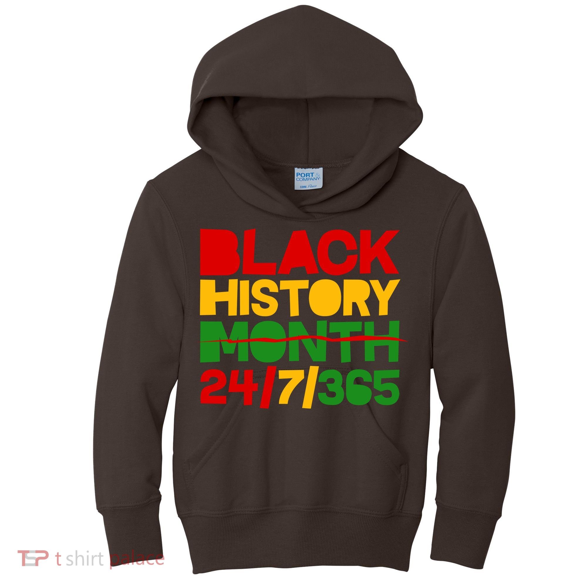 Black History Month 24 7 365 Kids Hoodie