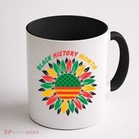 Black History Month Sunflower Flag Coffee Mug thumb 1