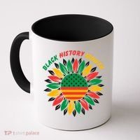 Black History Month Sunflower Flag Coffee Mug thumb 0