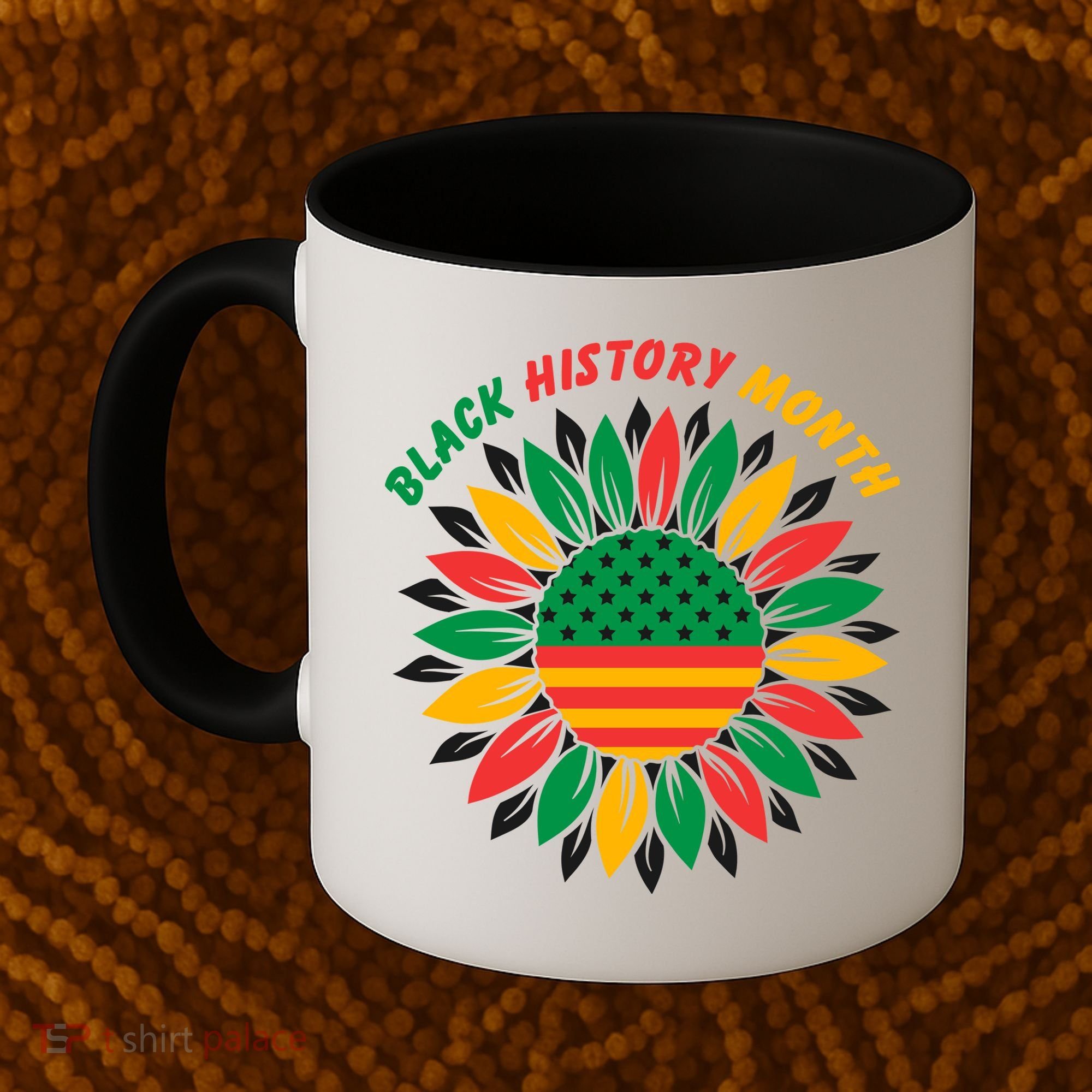 Black History Month Sunflower Flag Coffee Mug