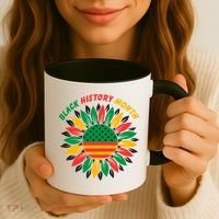 Black History Month Sunflower Flag Coffee Mug thumb 3