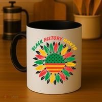 Black History Month Sunflower Flag Coffee Mug thumb 4