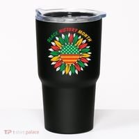Black History Month Sunflower Flag Tumbler thumb 0