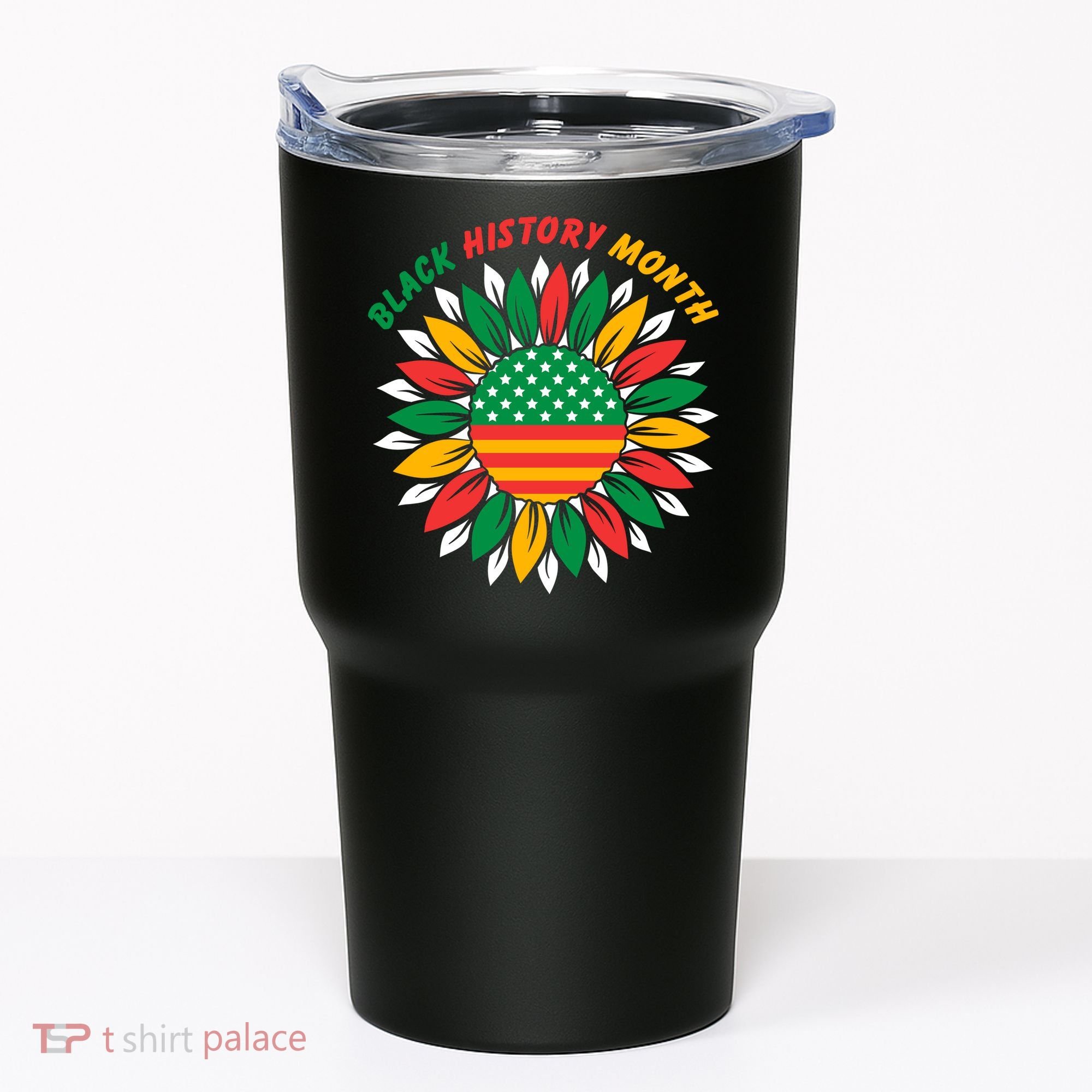 Black History Month Sunflower Flag Tumbler