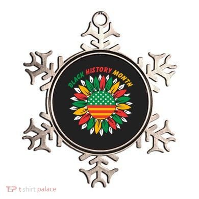 Black History Month Sunflower Flag Ornament