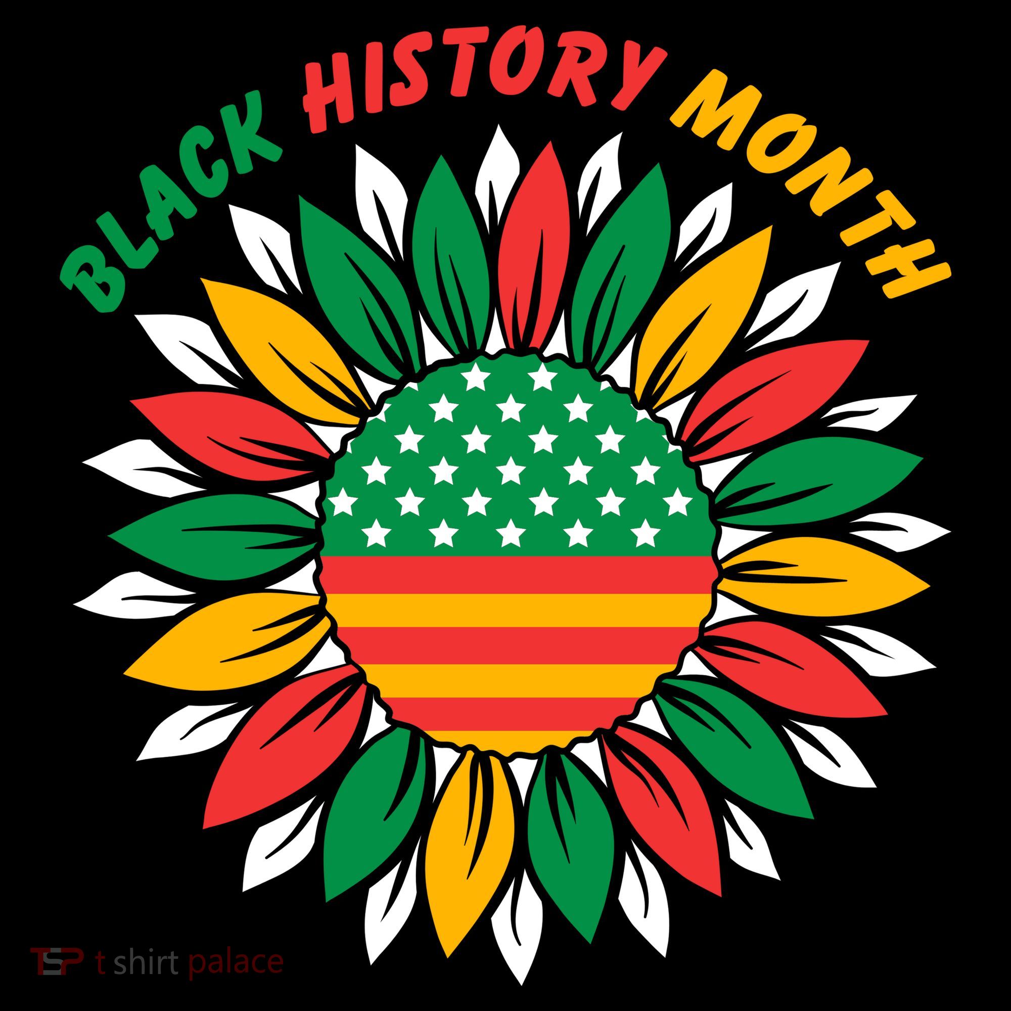 Black History Month Sunflower Flag Ornament