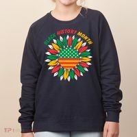 Black History Month Sunflower Flag Women's Sweatshirt thumb 0