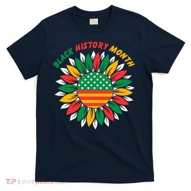 Black History Month Sunflower Flag T-Shirt
