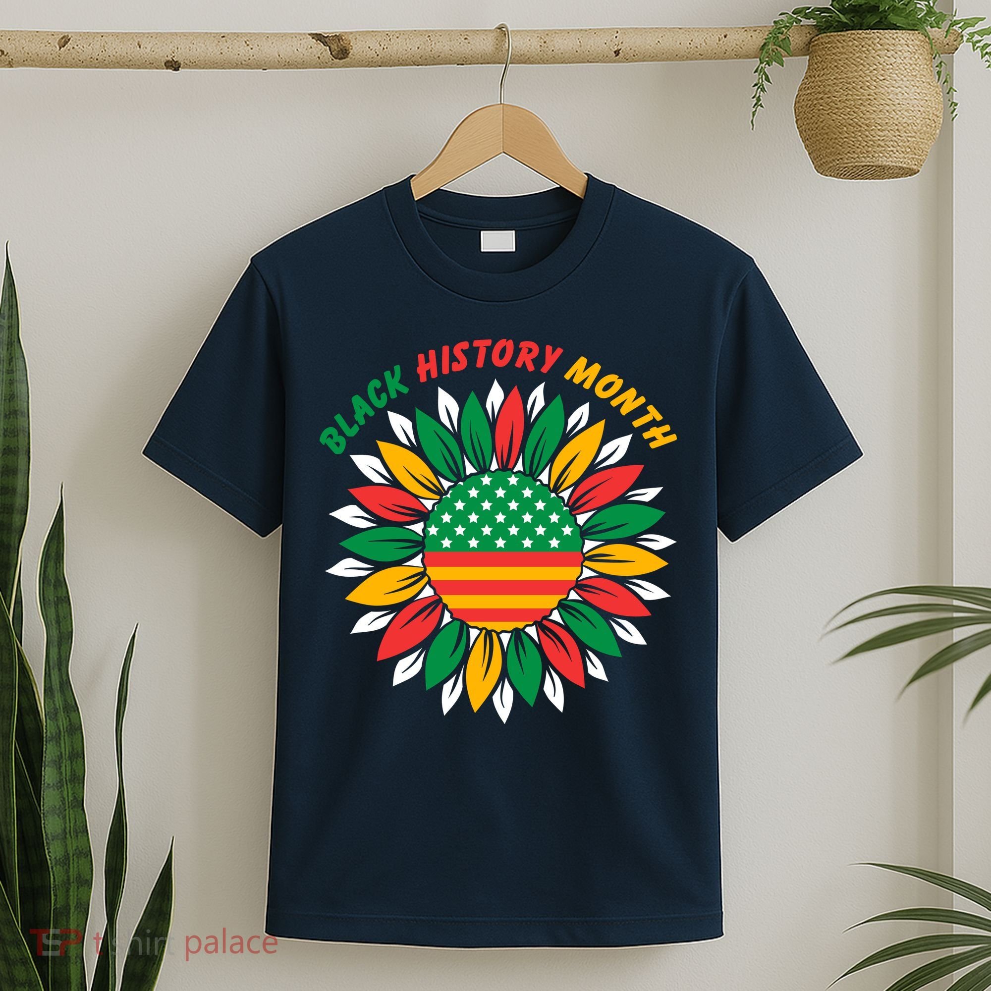 Black History Month Sunflower Flag T-Shirt