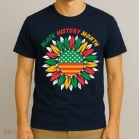 Black History Month Sunflower Flag T-Shirt thumb 3