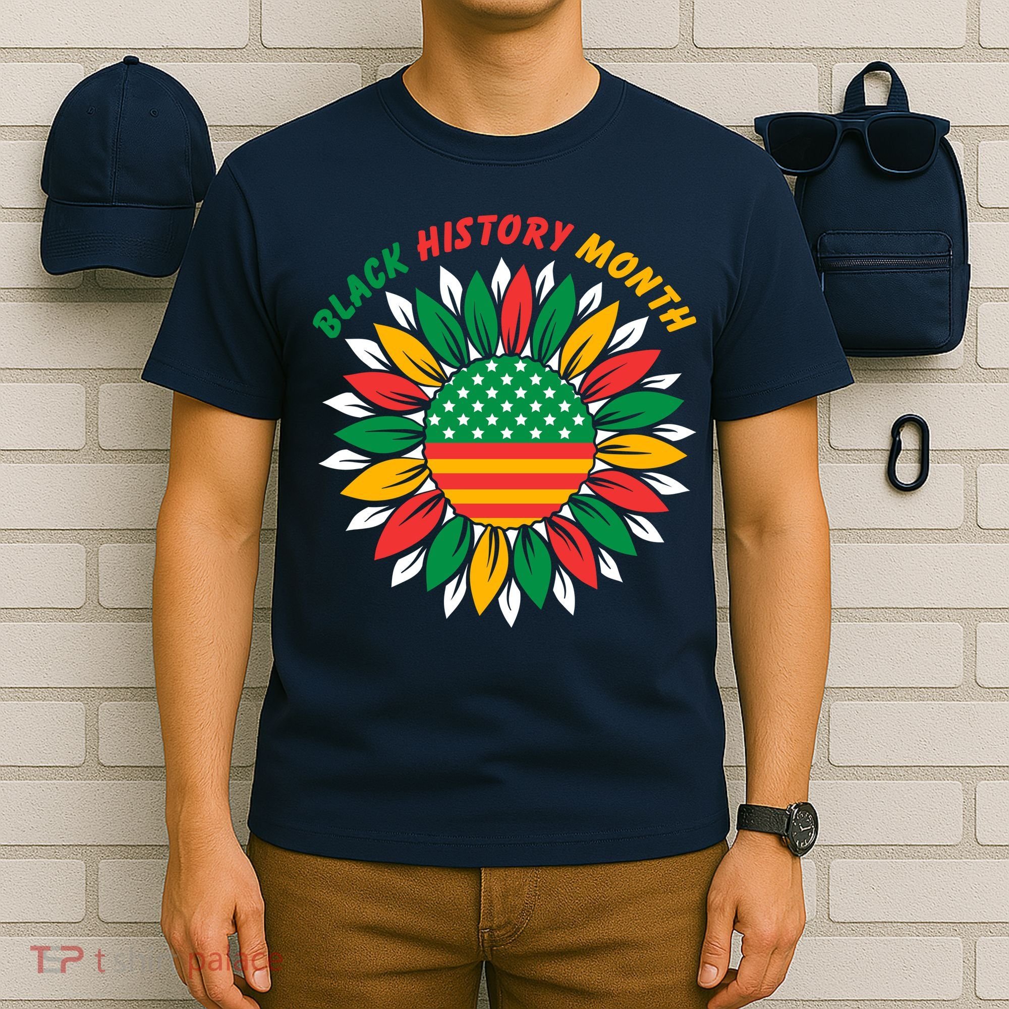 Black History Month Sunflower Flag T-Shirt