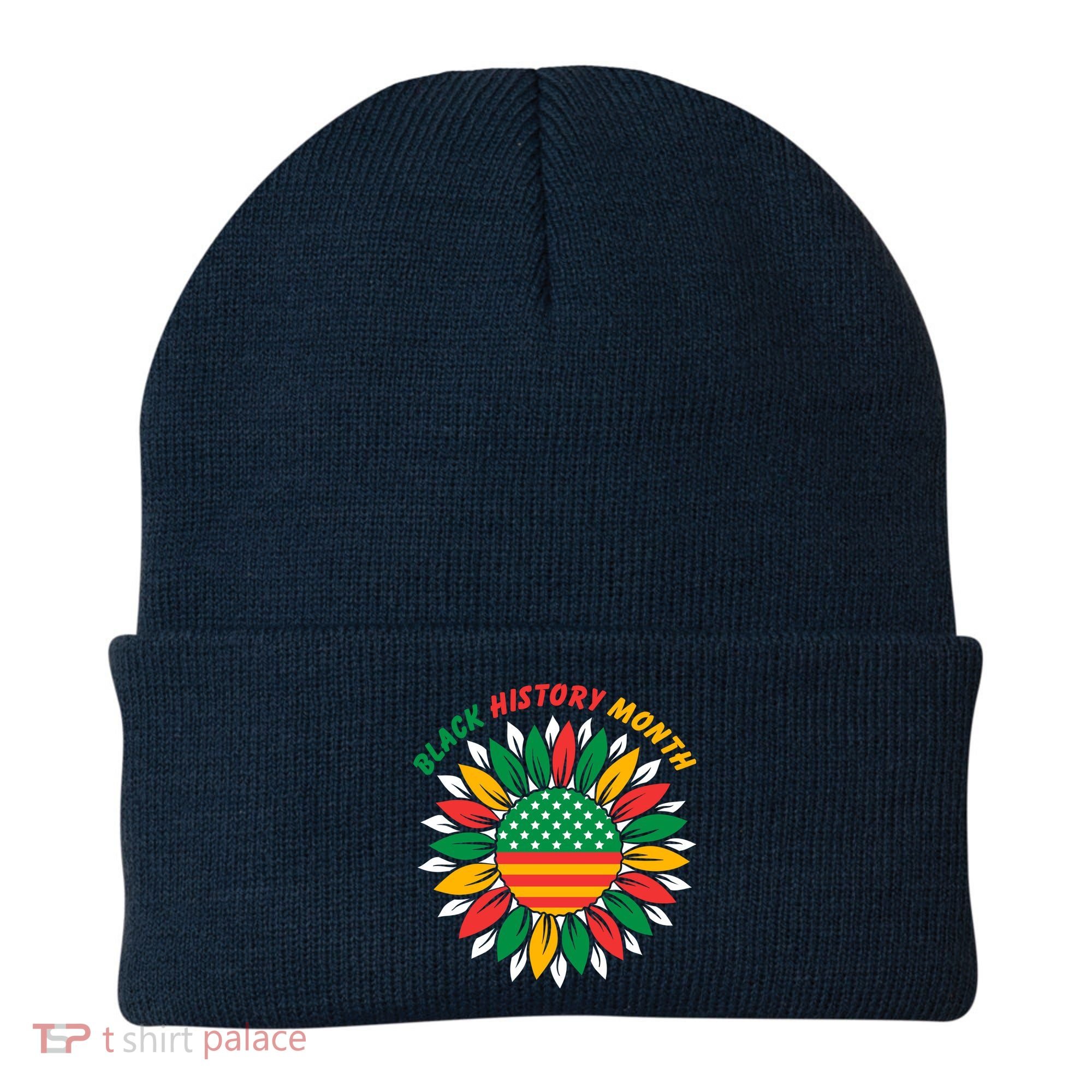 Black History Month Sunflower Flag Beanie
