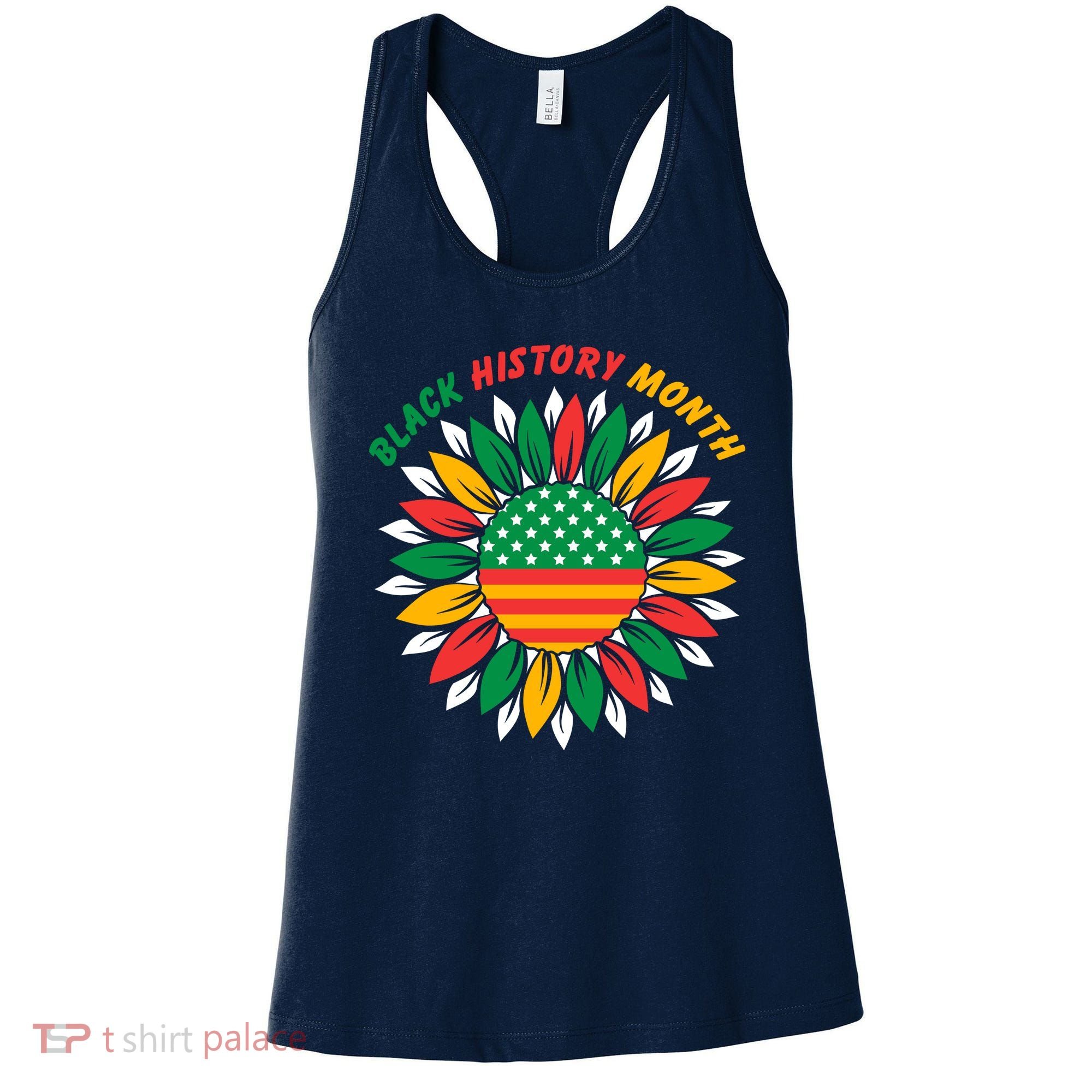Black History Month Sunflower Flag Women's Tank Top