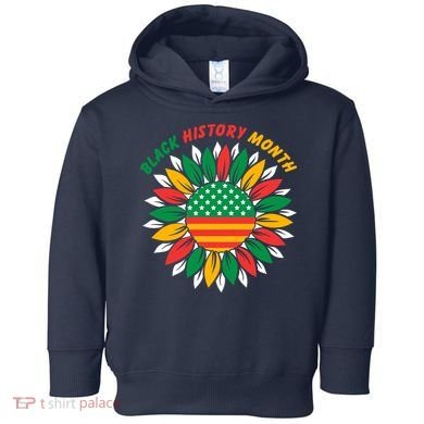 Black History Month Sunflower Flag Toddler Hoodie