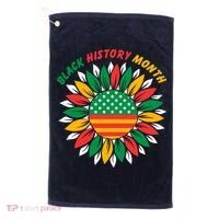 Black History Month Sunflower Flag Golf Towel thumb 0