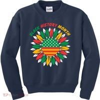 Black History Month Sunflower Flag Kids Sweatshirt thumb 0