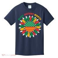 Black History Month Sunflower Flag Kids T-Shirt thumb 0