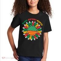 Black History Month Sunflower Flag Kids T-Shirt thumb 2