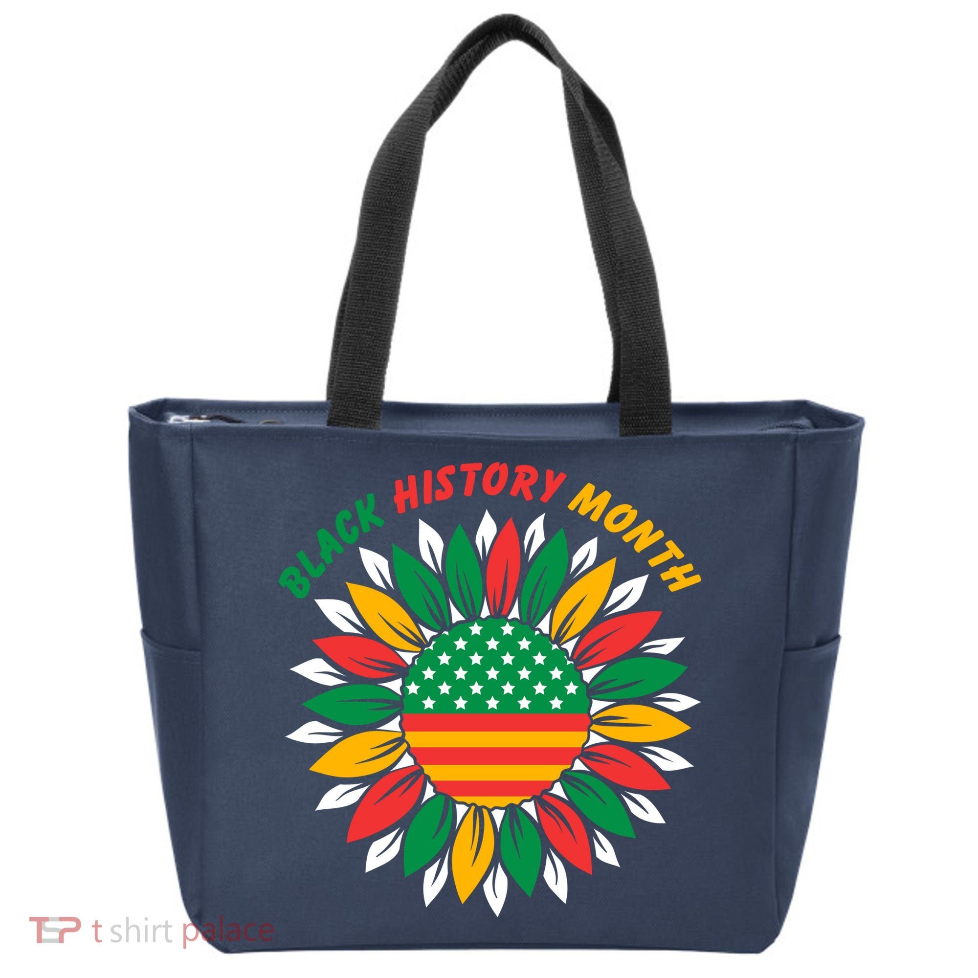 Black History Month Sunflower Flag Tote Bag