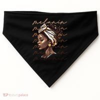 Black History Month African American Black Melanin Queen USA-Made Doggie Bandana thumb 0