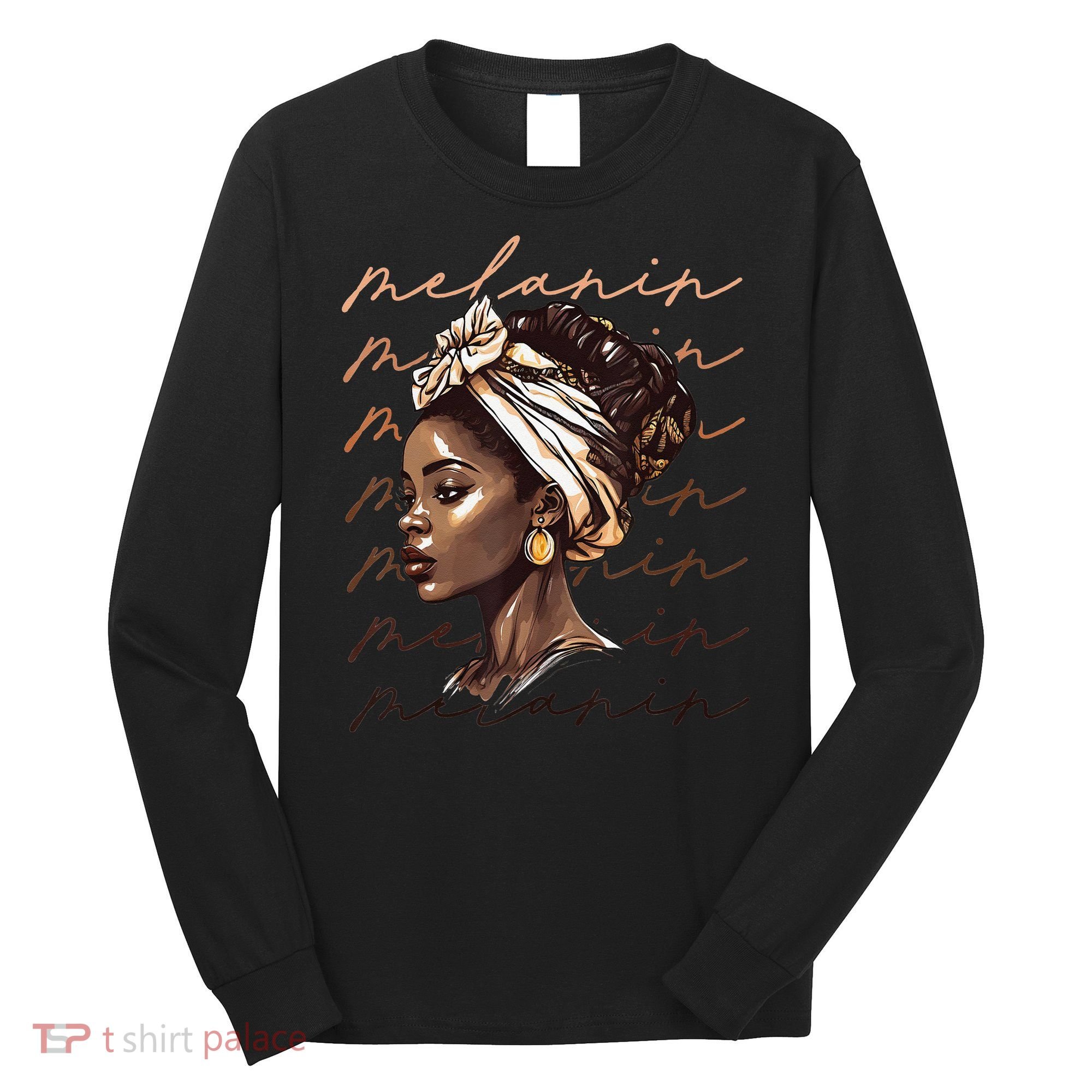 Black History Month African American Black Melanin Queen Long Sleeve Shirt
