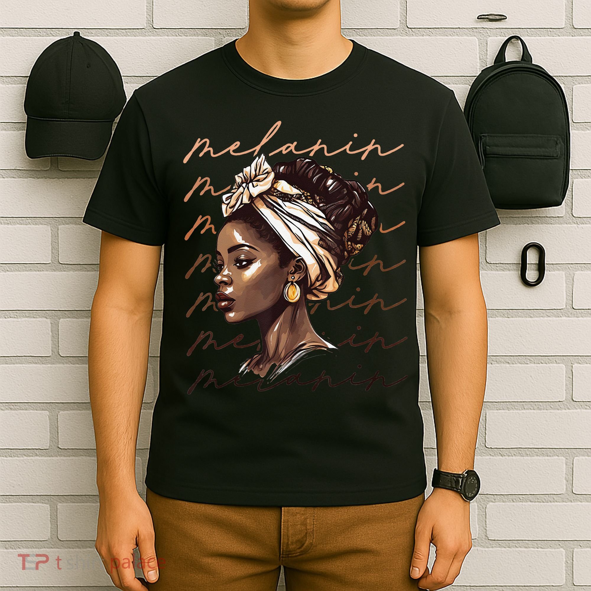 Black History Month African American Black Melanin Queen T-Shirt