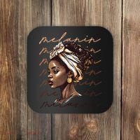 Black History Month African American Black Melanin Queen Coaster thumb 0