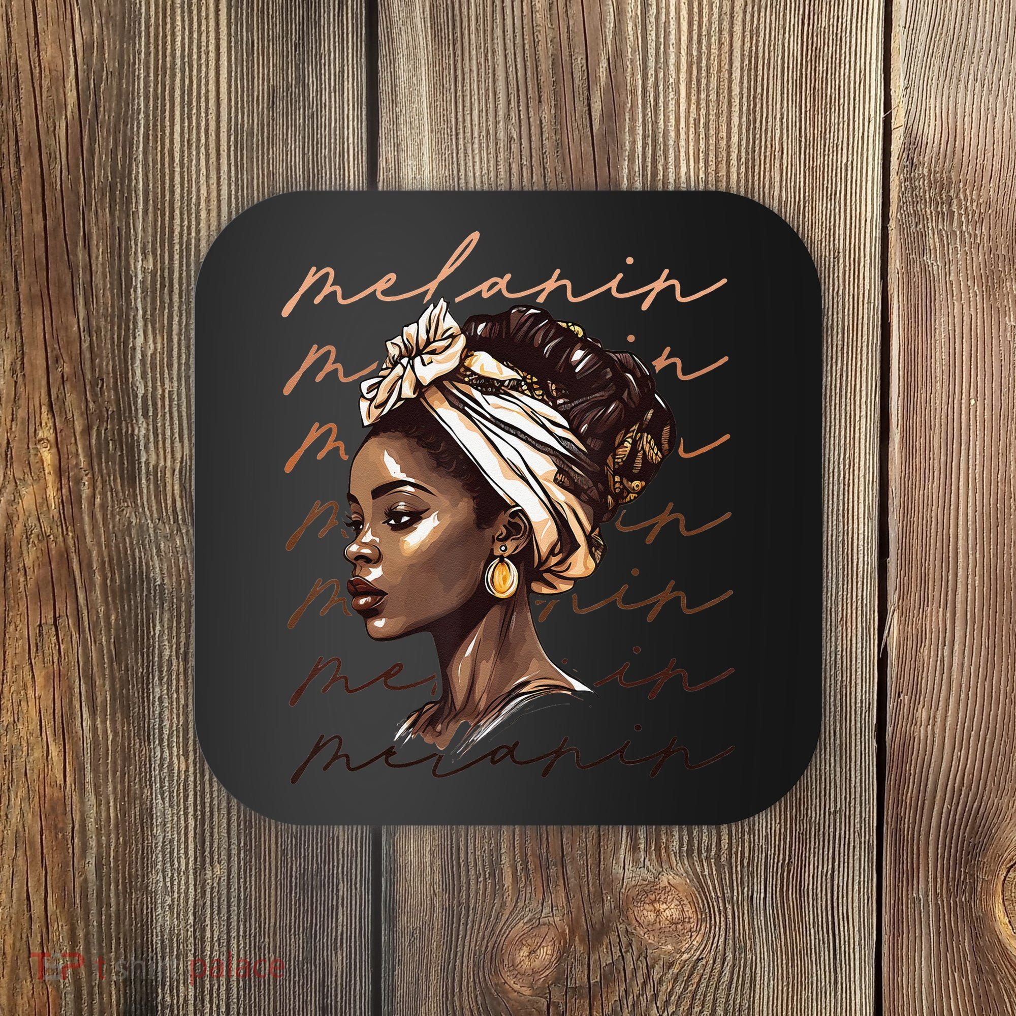 Black History Month African American Black Melanin Queen Coaster