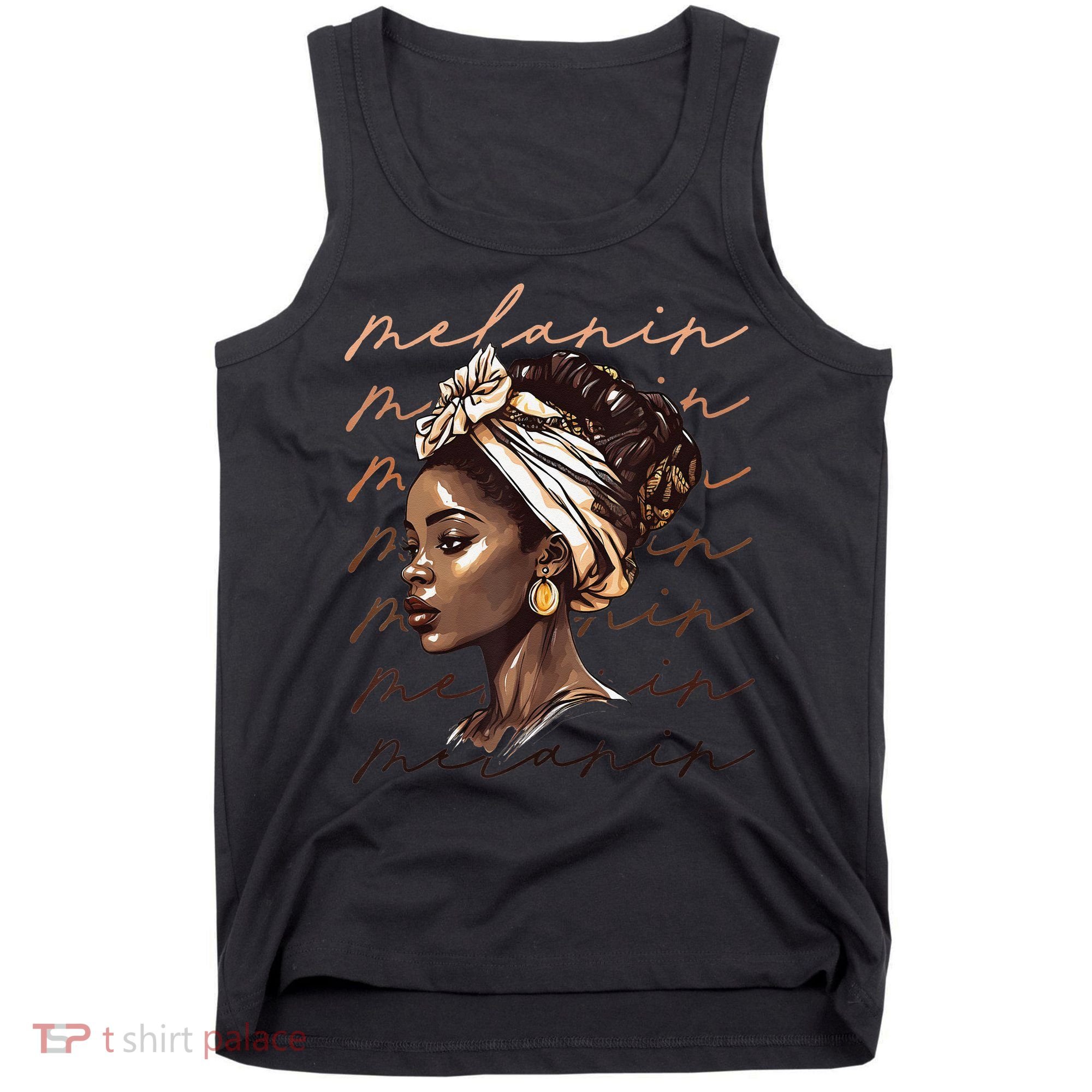 Black History Month African American Black Melanin Queen Tank Top