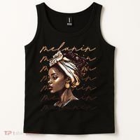 Black History Month African American Black Melanin Queen Tank Top thumb 2