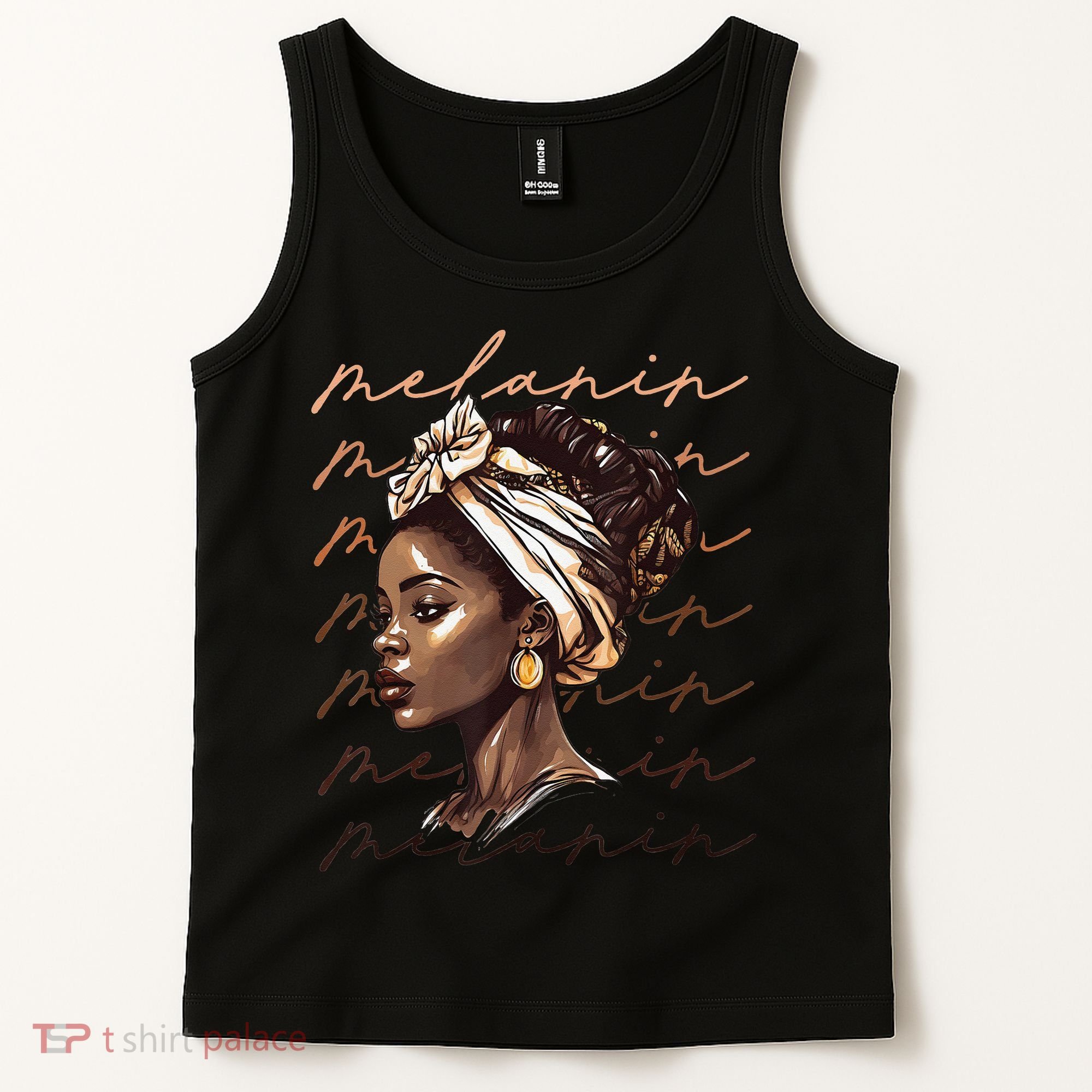Black History Month African American Black Melanin Queen Tank Top