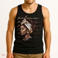 Black History Month African American Black Melanin Queen Tank Top thumb 3