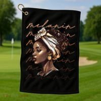 Black History Month African American Black Melanin Queen Golf Towel thumb 1