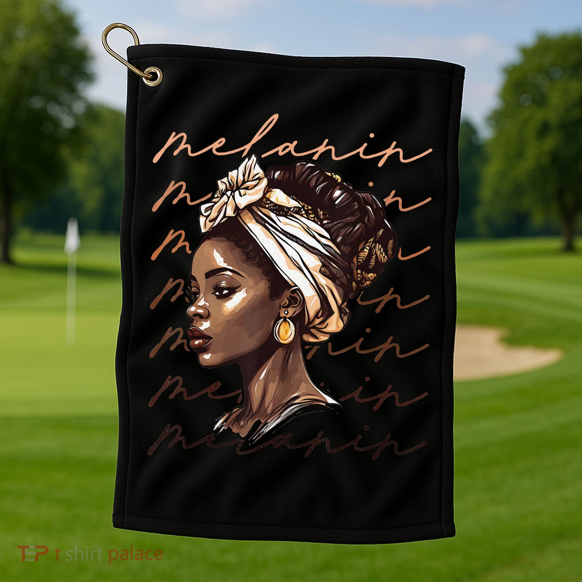 Black History Month African American Black Melanin Queen Golf Towel