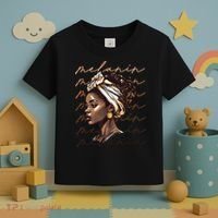 Black History Month African American Black Melanin Queen Toddler T-Shirt thumb 3