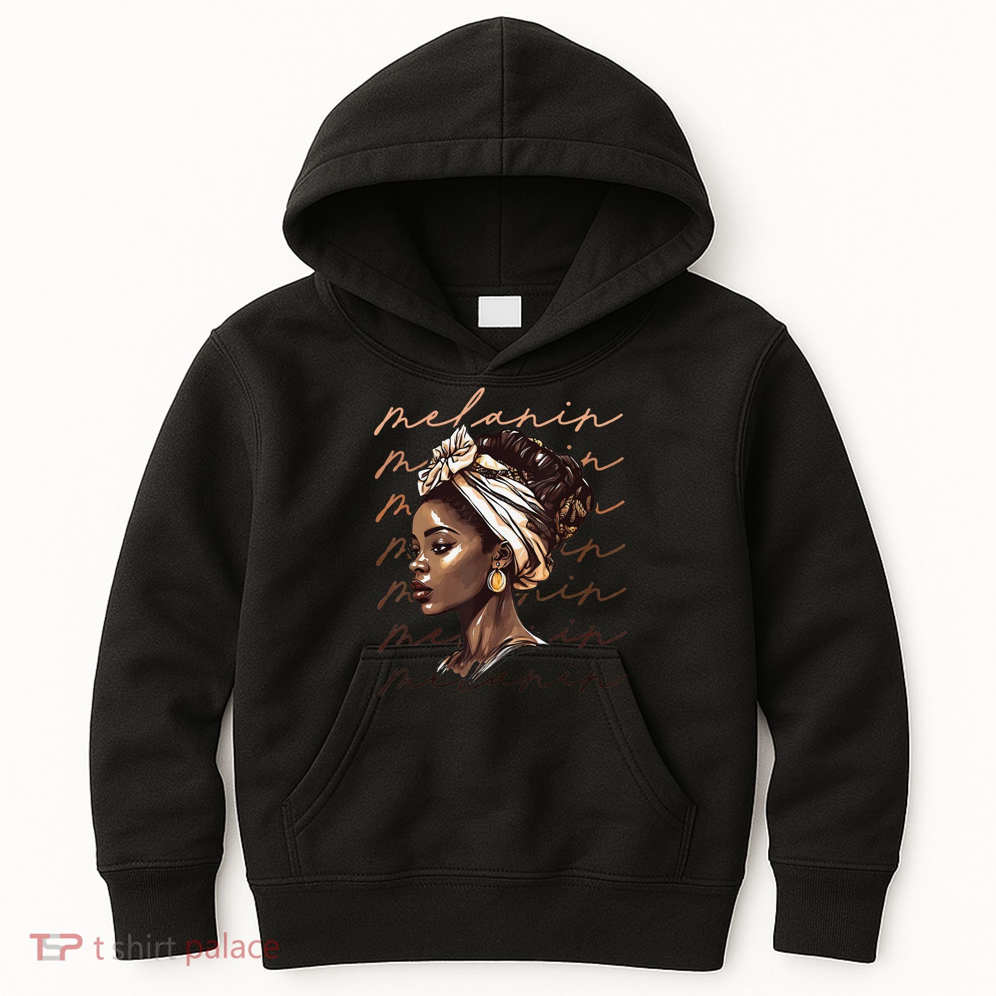 Black History Month African American Black Melanin Queen Kids Hoodie