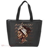 Black History Month African American Black Melanin Queen Tote Bag thumb 0