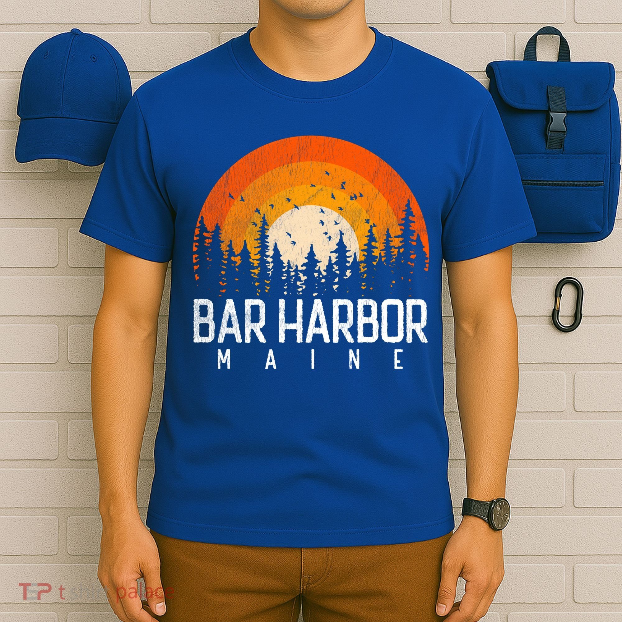 Bar Harbor Maine Me Great Gift Retro Vintage 70s 80s 90s Gift T-Shirt
