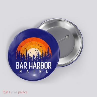 Bar Harbor Maine Me Great Gift Retro Vintage 70s 80s 90s Gift Button
