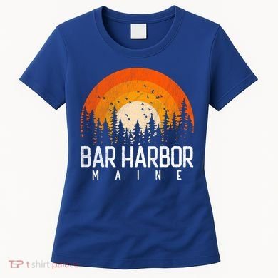 Bar Harbor Maine Me Great Gift Retro Vintage 70s 80s 90s Gift Women's T-Shirt
