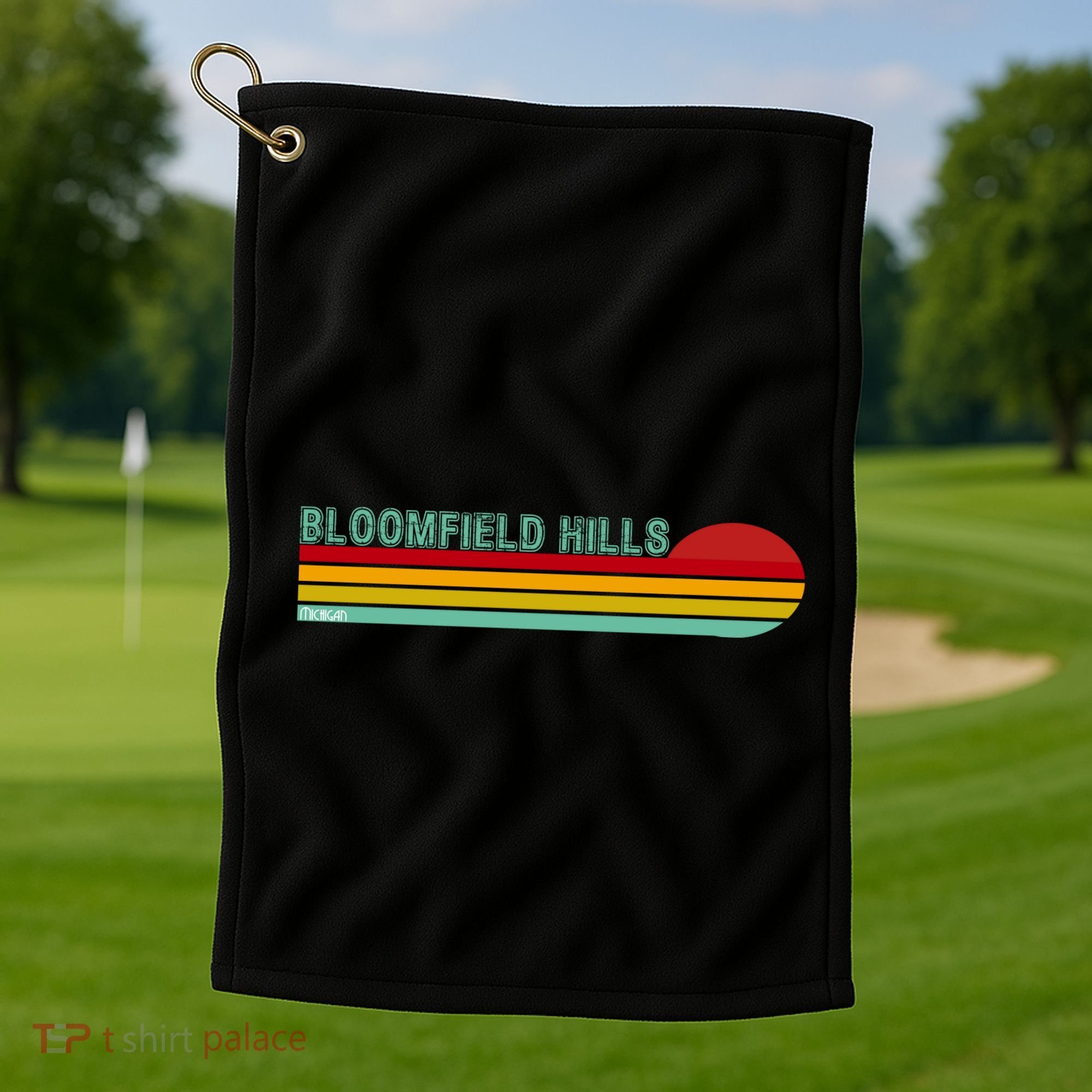 Bloomfield Hills Michigan Golf Towel
