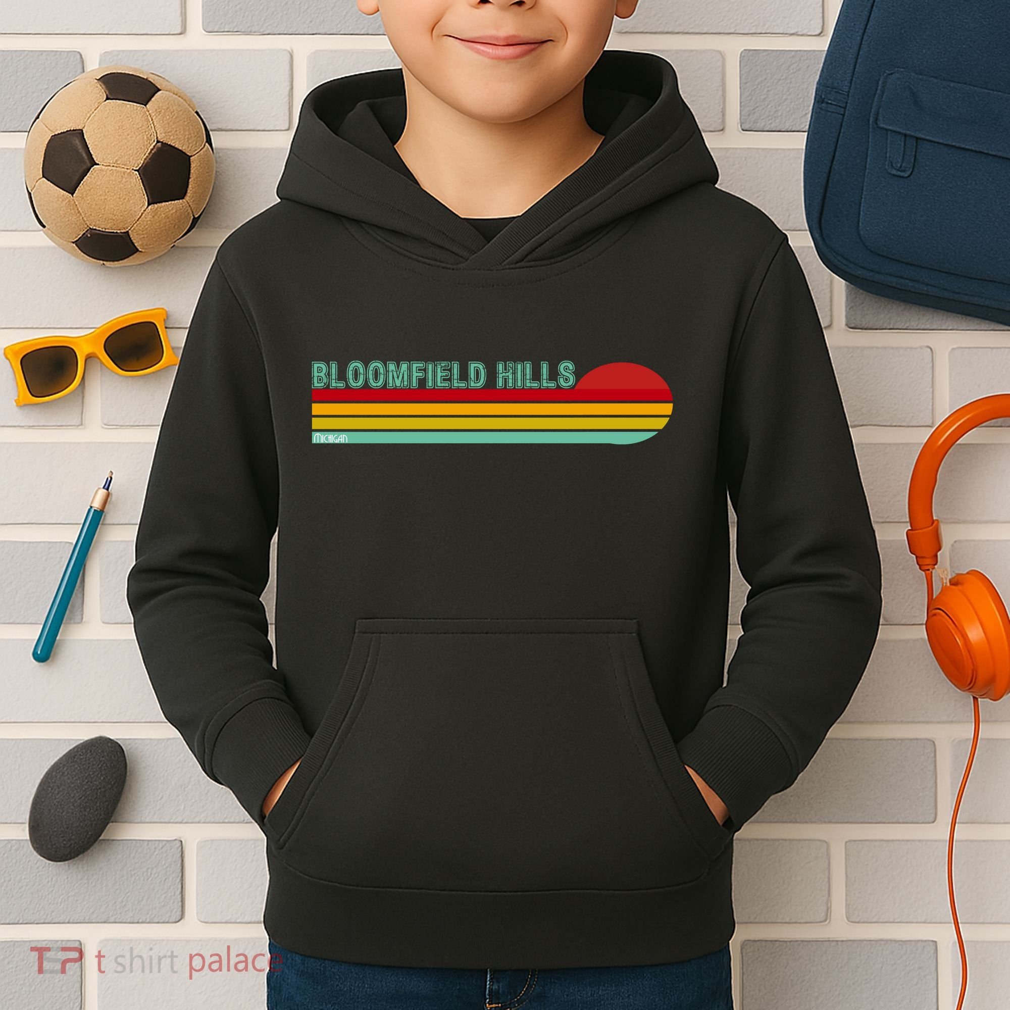 Bloomfield Hills Michigan Kids Hoodie