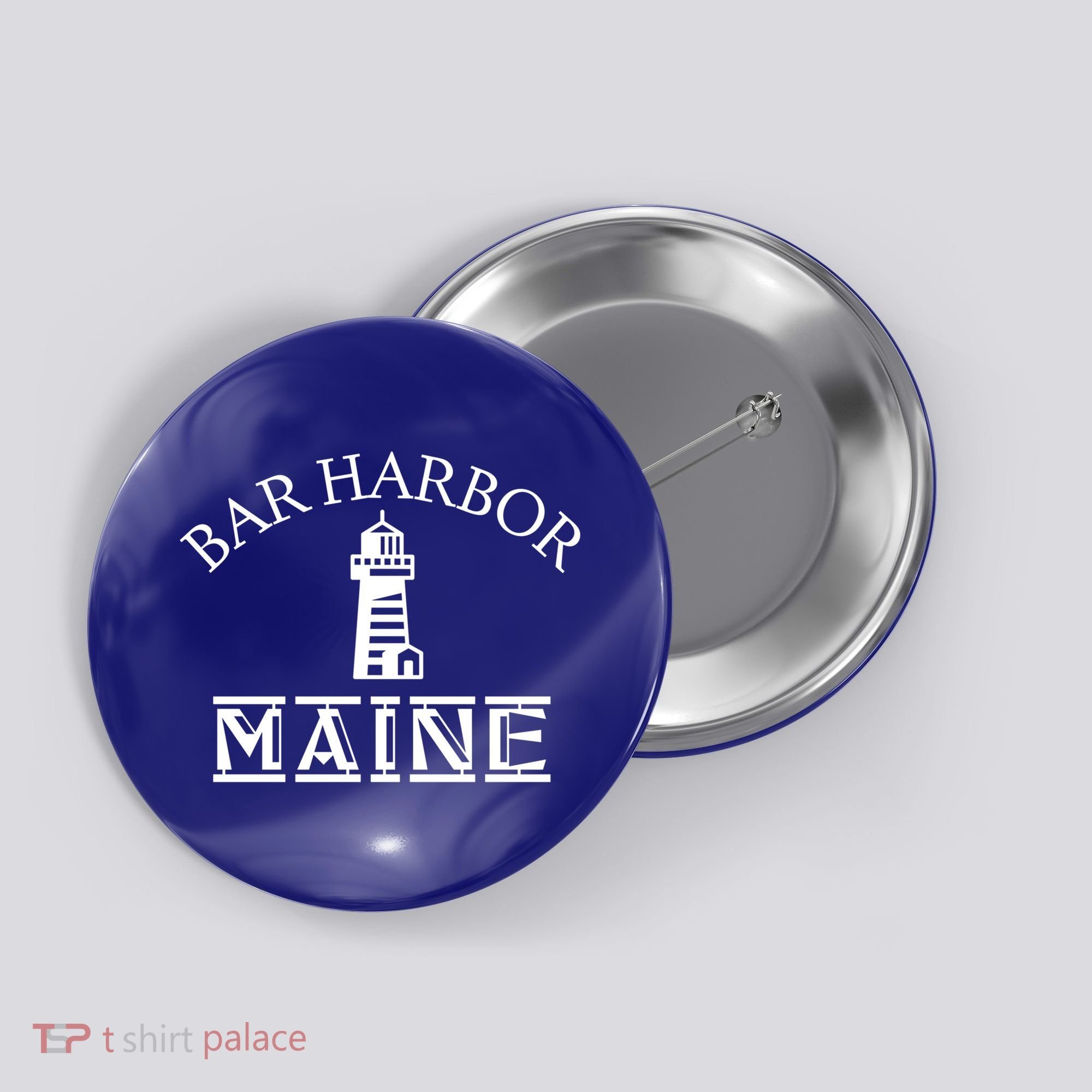 Bar Harbor Maine Tourist Travel Souvenir Vacation Gift Button