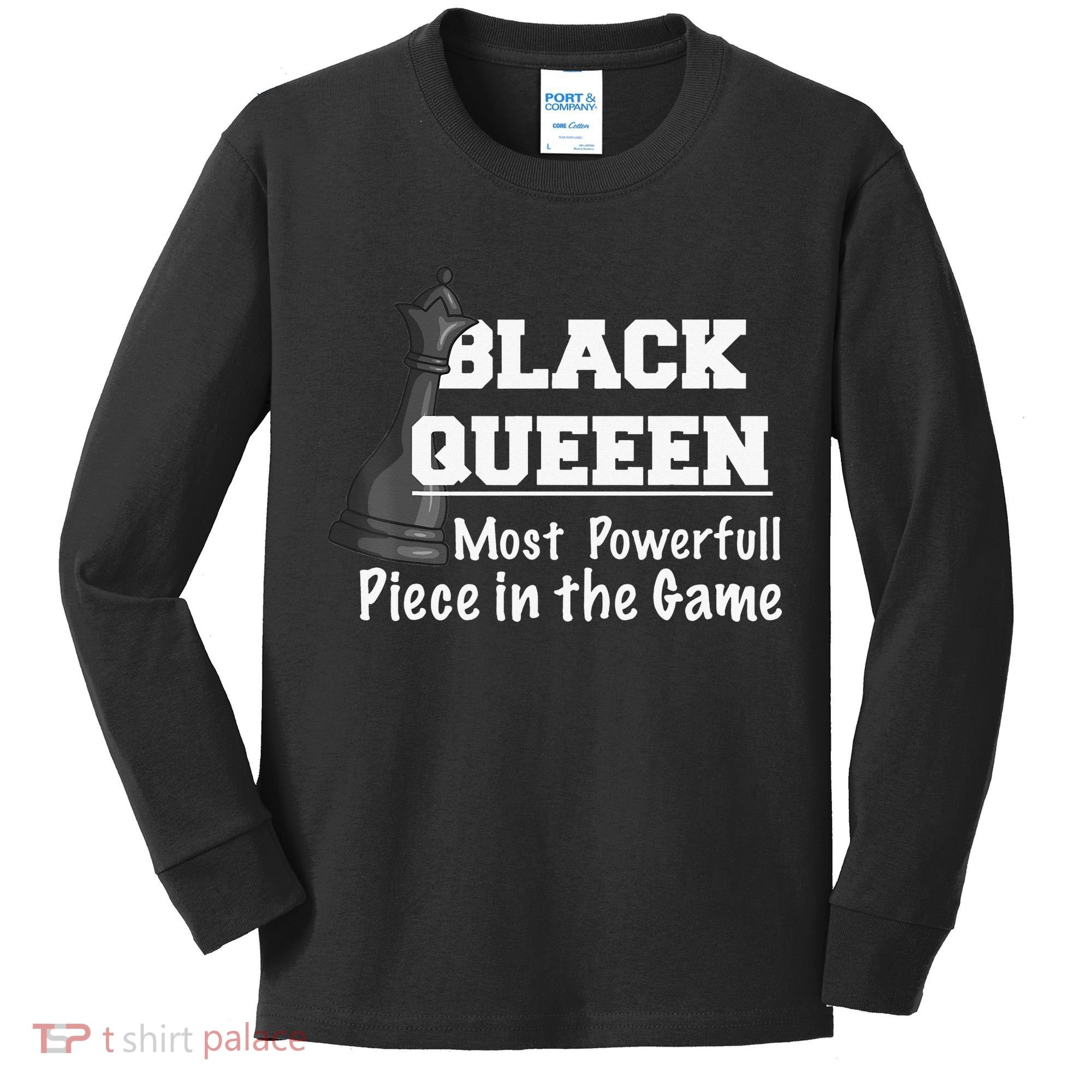 Black History Month Black Queen Kids Long Sleeve Shirt