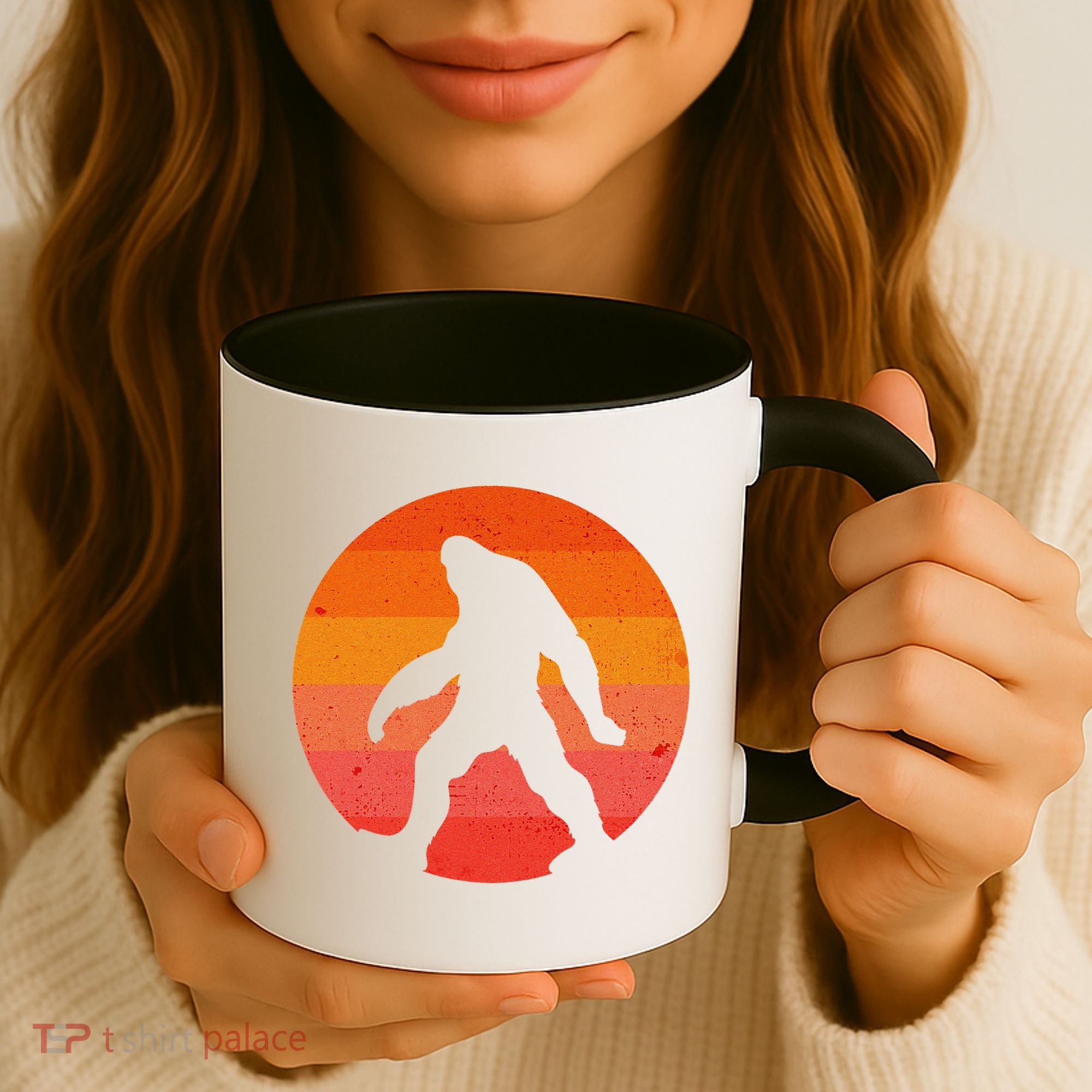 Bigfoot Halloween Moon Vintage Costume Sasquatch Yeti Gift Coffee Mug
