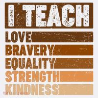 Black History Month I Teach Love Bravery Equality Strength Kindness Mousepad thumb 1